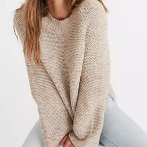 Madewell Flecked Wide-Sleeve Pullover Sweater Flecked Yarn Women's Size Small